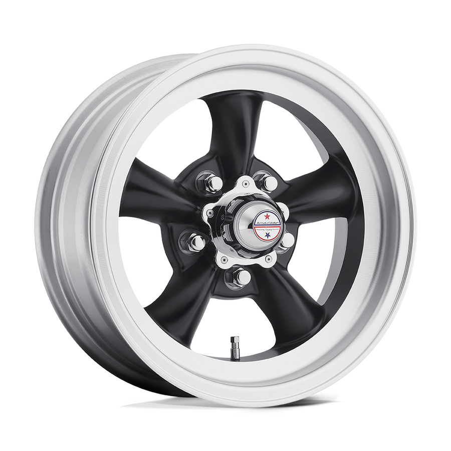 VN105 Torq Thrust D Satin Black with Machined Lip by American Racing