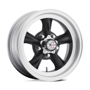 VN105 Torq Thrust D 5x4.75 Bolt Pattern Satin Black with Machined Lip by American Racing