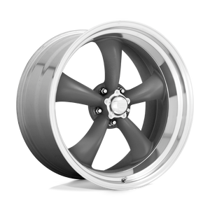 VN215 Torq Thrust II 5x4.75 Bolt Pattern Classic Gray with Machined Lip by American Racing