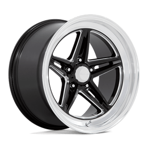 VN514 Groove 5x4.5 Bolt Pattern Gloss Black and Milled Spokes with Diamond Cut Lip by American Racing