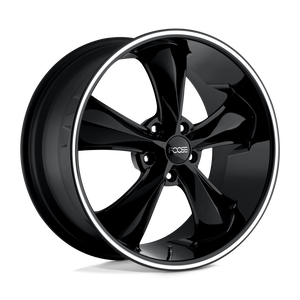 F104 Legend 5x4.75 Bolt Pattern Gloss Black with Milled Ring by Foose