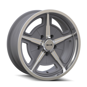  Ridler 605 5x5.5 Bolt Pattern Gray and Machined