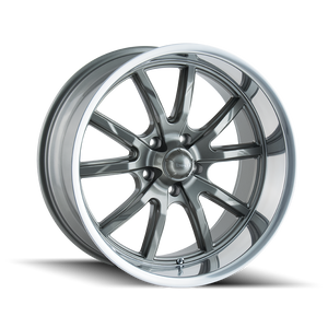  Ridler 650 5x4.5 Bolt Pattern Gloss Grey and Polished