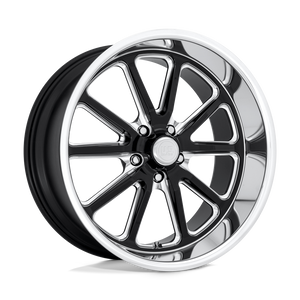  U117 Rambler 5x4.75 Bolt Pattern Black and Milled with Diamond Cut Lip by US Mags