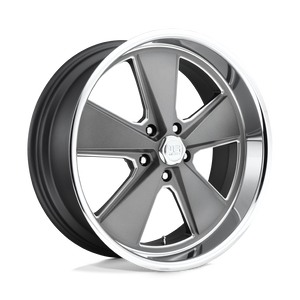 U120 Roadster 5x4.5 Bolt Pattern Gray and Milled Spokes with Diamond Cut Lip by US Mags