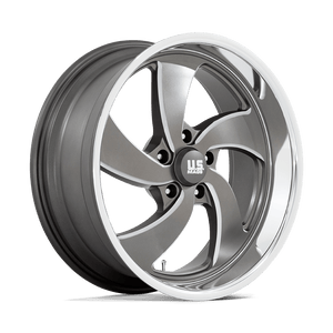U133 Twisted Desparado 5x4.75 Bolt Pattern Anthracite and Milled Spokes with Diamond Cut Lip by US Mags
