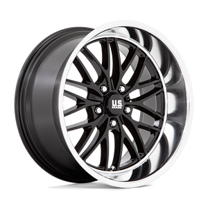  U138 Santa Cruz 5x4.75 Bolt Pattern Gloss Black with Diamond Cut Lip by US Mags