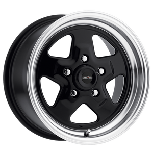 521 Nitro Gloss Black and Machined 5x5 Bolt Pattern by Vision