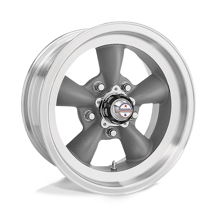 VN105 Torq Thrust D Torq Thrust Gray Machined Lip 15x8.5, 5/4.75 (5/120.65) Bolt Pattern, 3.77" Backspace, -25MM Offset, VN1055861