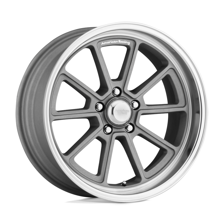 VN510 Draft Vintage Silver Diamond Cut Lip 18x10, 5/4.75 (5/120.65) Bolt Pattern, 5.5" Backspace, 0MM Offset, VN51081034400