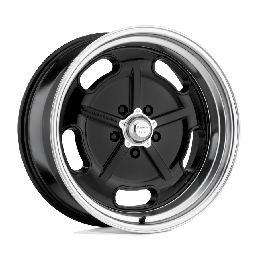 VN511 Salt Flat Gloss Black Diamond Cut Lip 17x7, 5/4.75 (5/120.65) Bolt Pattern, 4" Backspace, 0MM Offset, VN51177034300
