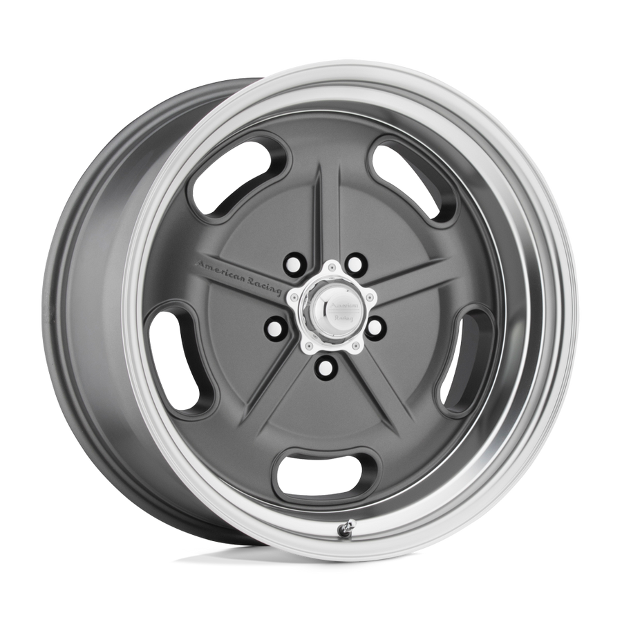 VN511 Salt Flat Mag Gray Diamond Cut Lip 17x7, 5/4.75 (5/120.65) Bolt Pattern, 4" Backspace, 0MM Offset, VN51177034400