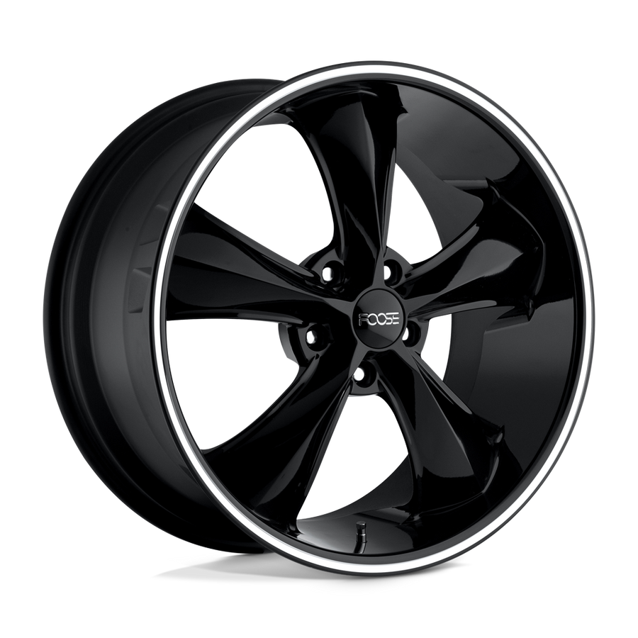 F104 Legend Gloss Black Milled 17x7, 5/4.75 (5/120.65) Bolt Pattern, 4.04" Backspace, +1MM Offset, F10417706140