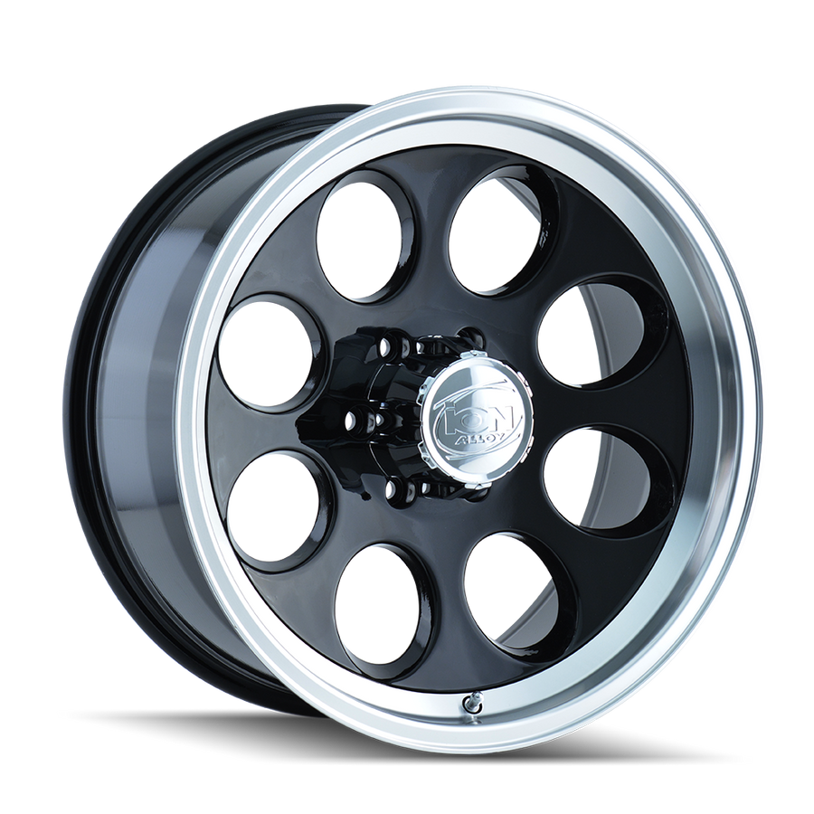 Ion 171 Gloss Black Machined 15x10, 6x5.5 (6x139.7) Bolt Pattern, 4" Backspace, -38MM Offset, 171-5183B