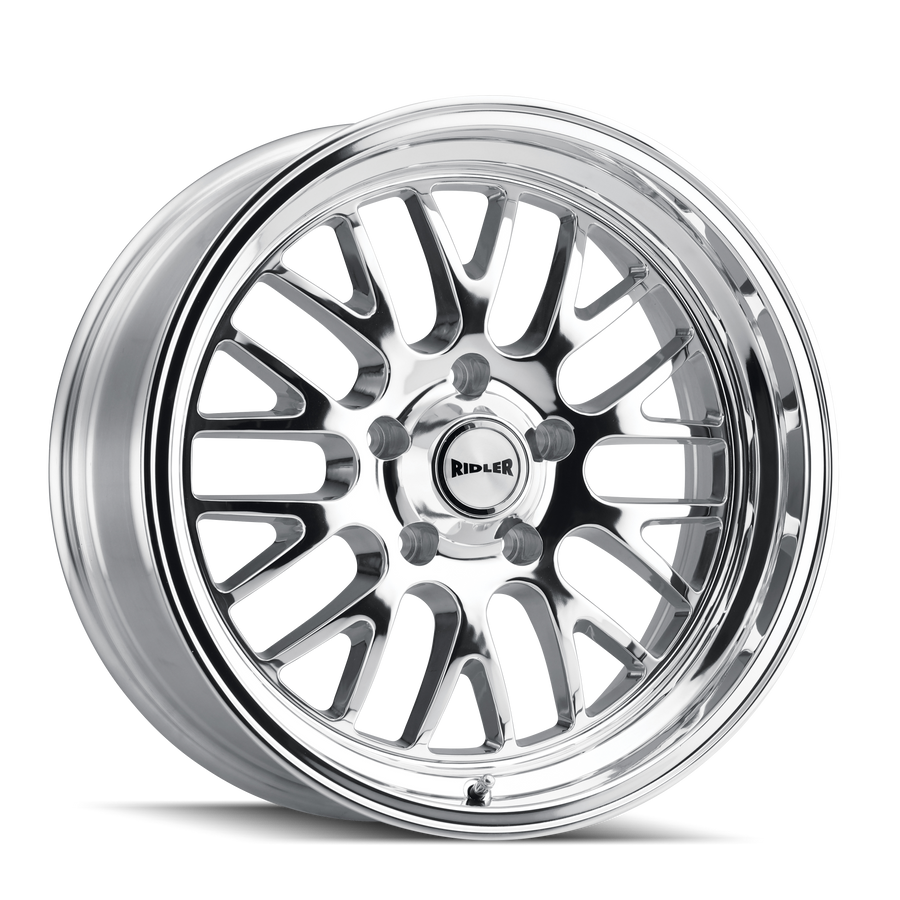 Ridler 607 Polished 20x8.5, 5x4.5 (5x114.3) Bolt Pattern, 4.75" Backspace, 0MM Offset, 607-2865P