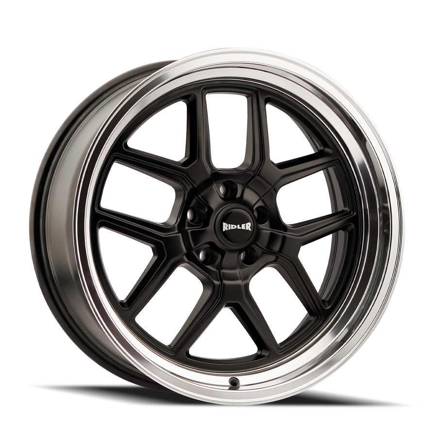 Ridler 610 Matte Black Polished 20x10, 5x4.75 (5x120.65) Bolt Pattern, 5.5" Backspace, 0MM Offset, 610-2161MB