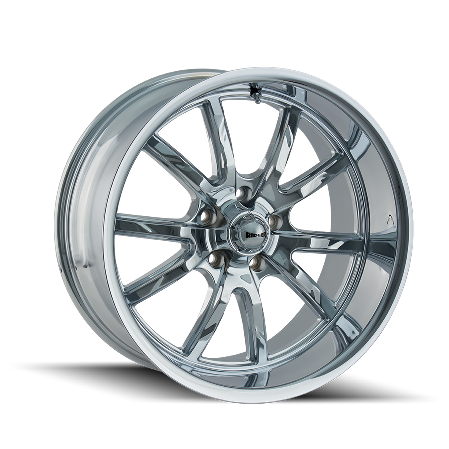 Ridler 650 Chrome 17x8, 5x4.75 (5x120.65) Bolt Pattern, 4.5" Backspace, 0MM Offset, 650-7861C