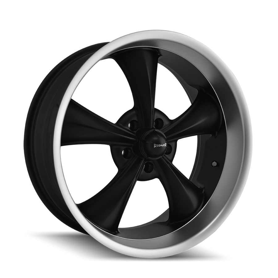 Ridler 695 Matte Black Machined 20x8.5, 5x4.75 (5x120.65) Bolt Pattern, 4.75" Backspace, 0MM Offset, 695-2861MB