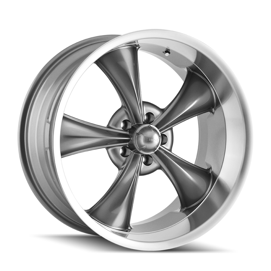 Ridler 695 Gloss Grey Machined 17x8, 5x5 (5x127) Bolt Pattern, 4.5" Backspace, 0MM Offset, 695-7873G