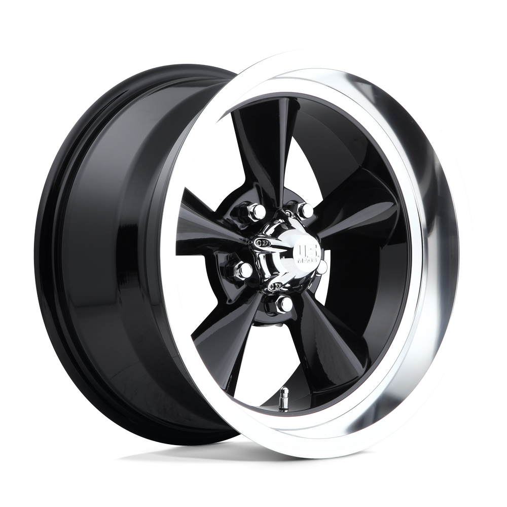 U107 Standard Gloss Black 18x8, 5/4.75 (5/120.65) Bolt Pattern, 4.54" Backspace, +1MM Offset, U10718806145