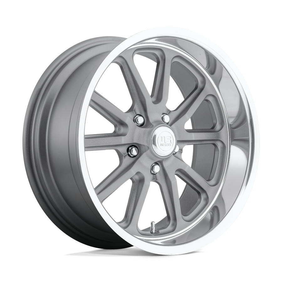 U111 Rambler Matte Gun Metal Machined 17x8, 5/4.75 (5/120.65) Bolt Pattern, 4.54" Backspace, +1MM Offset, U11117806145