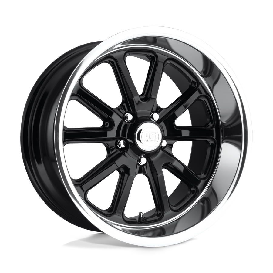 U121 Rambler Gloss Black 17x7, 5/4.5 (5/114.3) Bolt Pattern, 4.04" Backspace, +1MM Offset, U12117706540