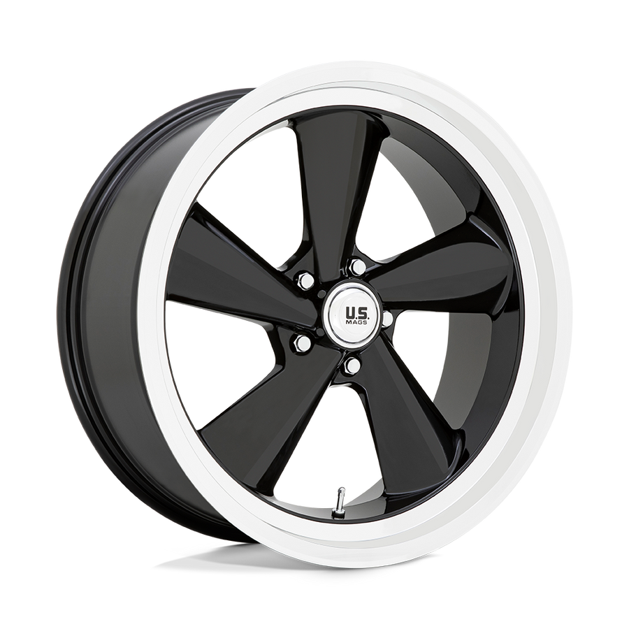 U136 TS (Left Directional) Gloss Black With Diamond Cut Lip 22x10.5, 5/4.75 (5/120.65) Bolt Pattern, 5.75" Backspace, 0MM Offset, U13622056157L