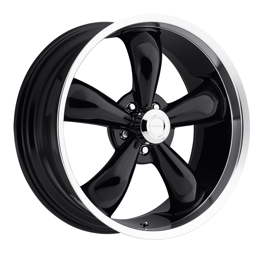 142 Legend 5 Gloss Black Machined Lip 18X8.5, 5x4.75 (5x120.65) Bolt Pattern, 5.5 Backspace, 20MM Offset, 142-8861GB20