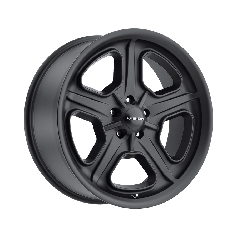 147 Daytona Satin Black 15X7, 5x4.75 (5x120.65) Bolt Pattern, 3.75 Backspace, -7MM Offset, 147-5761SB-7