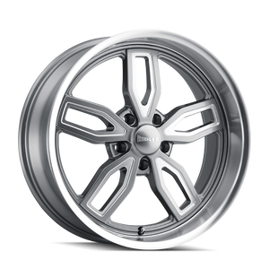  Ridler 608 5x5 Bolt Pattern Gloss Grey and Milled