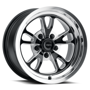  148 Patriot 5x4.5 Bolt Pattern Gloss Black and Milled with Polished Lip by Vision