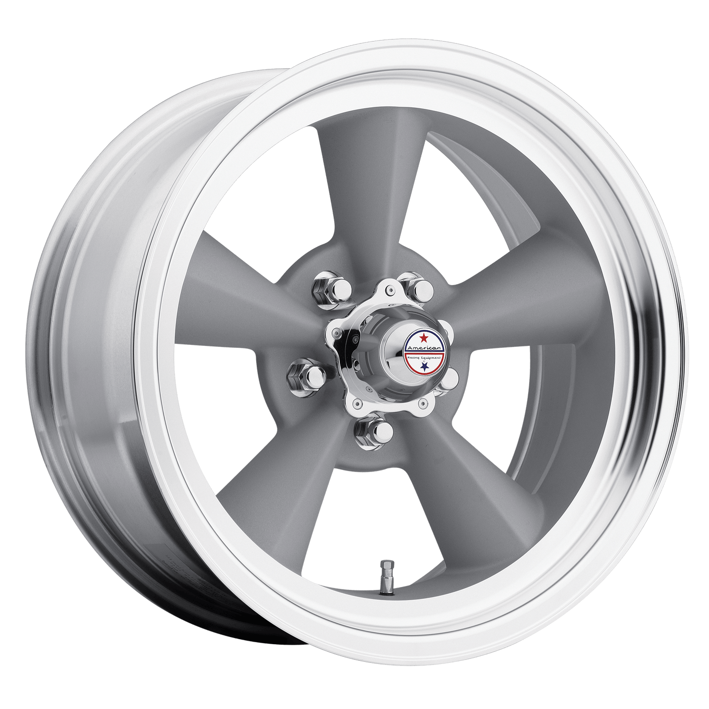 VN309 Torq Thrust Original Vintage Silver Machined Lip 17x8, 5/4.75 (5/120.65) Bolt Pattern, 4.5" Backspace, 0MM Offset, VN3097861