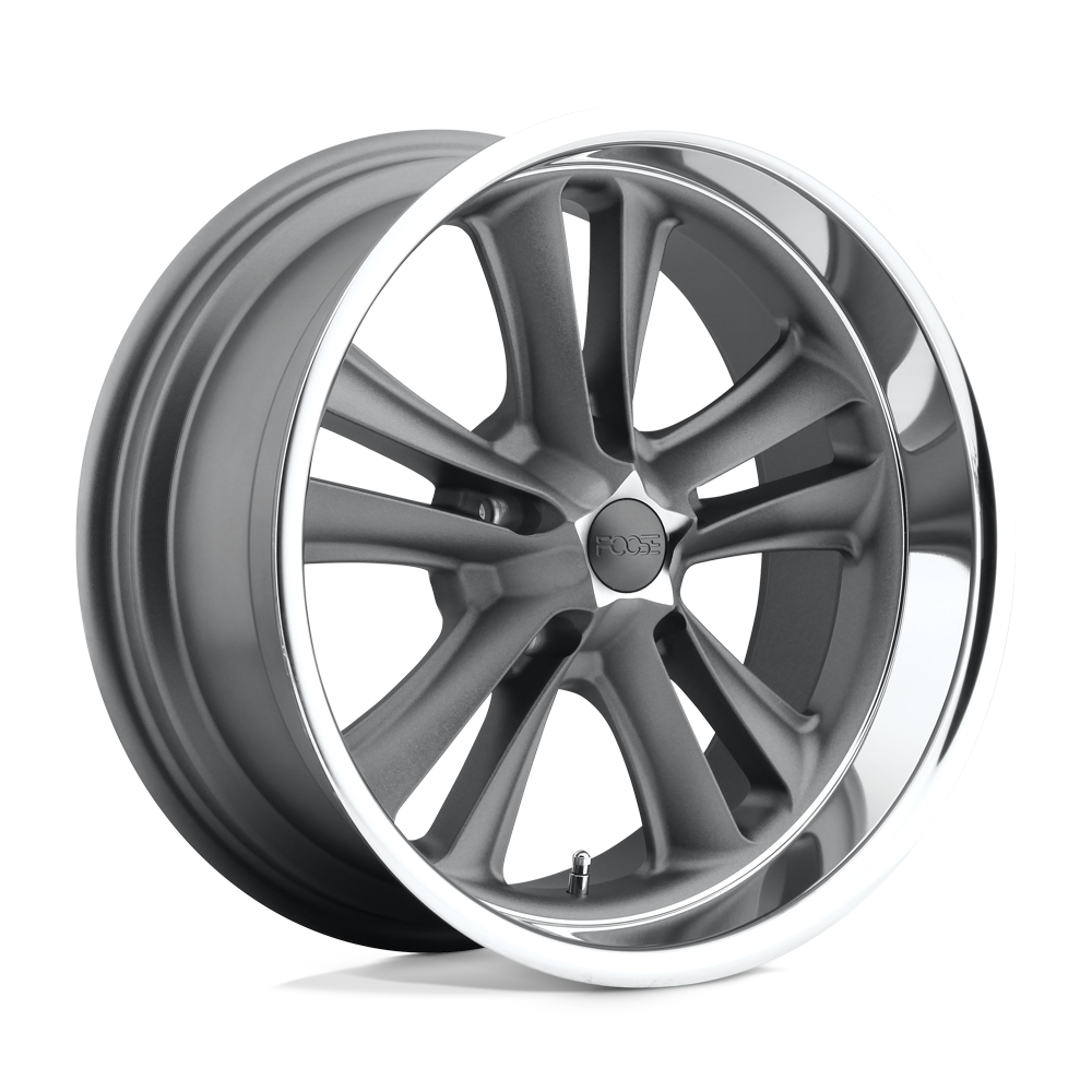 F099 Knuckle Matte Gun Metal Machined 18x9.5, 5/4.5 (5/114.3) Bolt Pattern, 5.29" Backspace, +1MM Offset, F09918956552