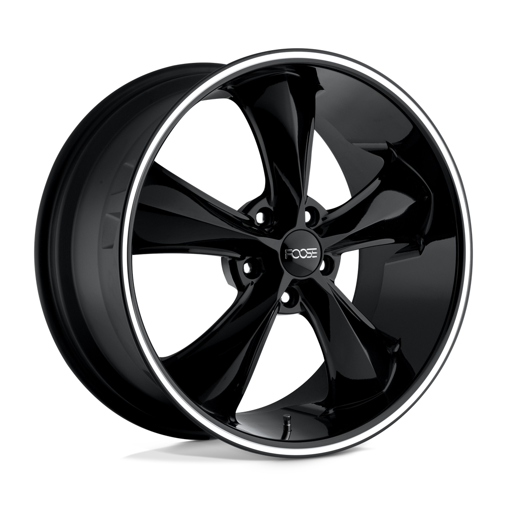 F104 Legend Gloss Black Milled 20x8.5, 5/4.5 (5/114.3) Bolt Pattern, 6.01" Backspace, +32MM Offset, F104208565+32