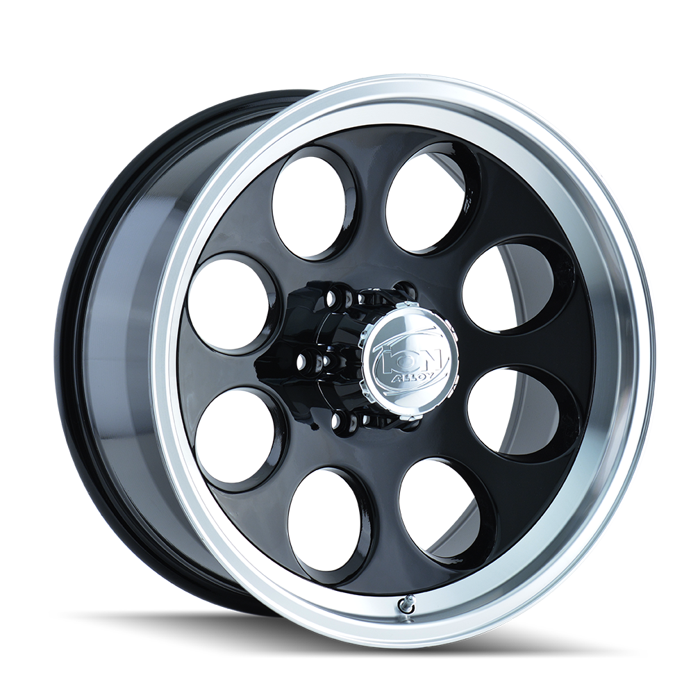 Ion 171 Gloss Black Machined 16x8, 5x135 Bolt Pattern, 4.3" Backspace, -5MM Offset, 171-6835B