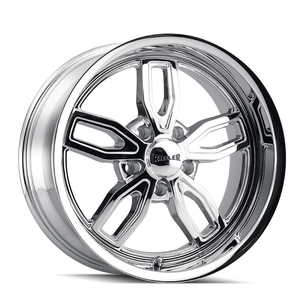 Ridler 608 Chrome 18x8, 5x4.5 (5x114.3) Bolt Pattern, 4.5" Backspace, 0MM Offset, 608-8865C