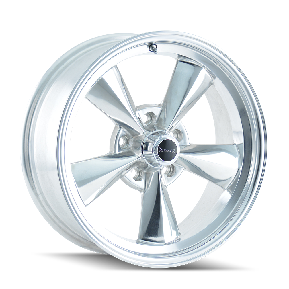 Ridler 675 Polished 17x8, 5x4.75 (5x120.65) Bolt Pattern, 4.5" Backspace, 0MM Offset, 675-7861P