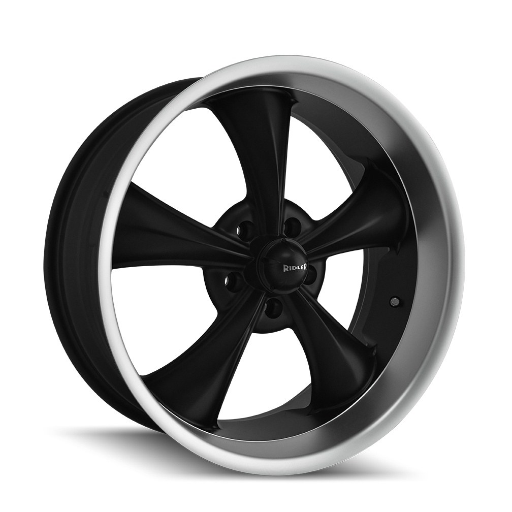 Ridler 695 Matte Black Machined 20x10, 5x4.75 (5x120.65) Bolt Pattern, 5.5" Backspace, 0MM Offset, 695-2161MB