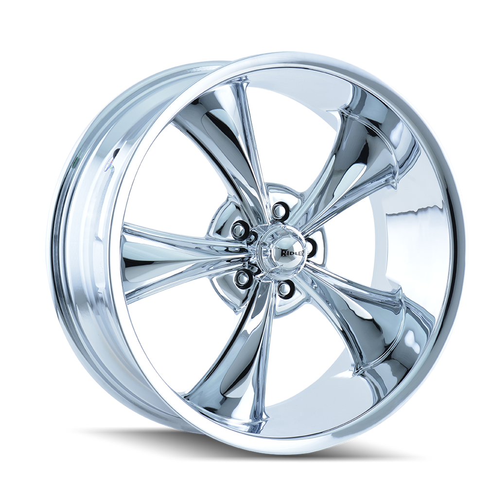 Ridler 695 Chrome 18x9.5, 5x4.5 (5x114.3) Bolt Pattern, 5.49" Backspace, +6MM Offset, 695-8965C