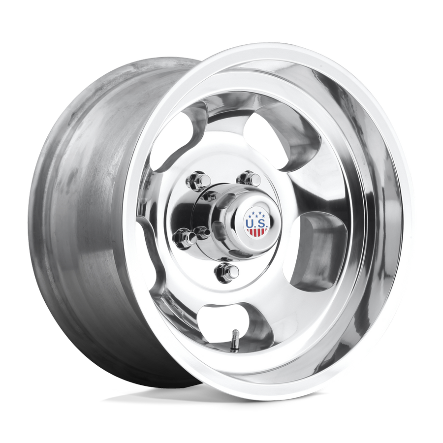 U101 Indy High Luster Polished 15x8, 6/5.5 (6/139.7) Bolt Pattern, 4.03" Backspace, -12MM Offset, U10115808340