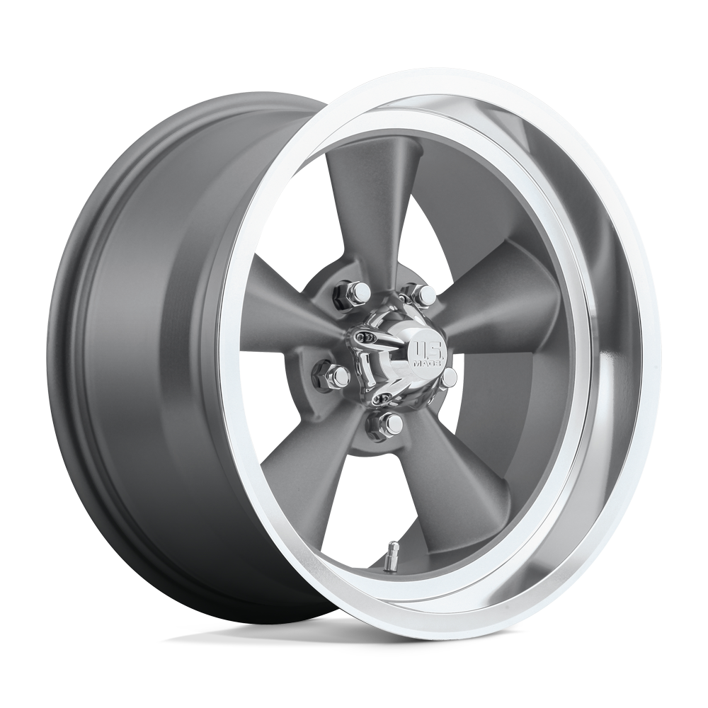 U102 Standard Matte Gun Metal 15x8, 5/4.5 (5/114.3) Bolt Pattern, 4.54" Backspace, +1MM Offset, U10215806545