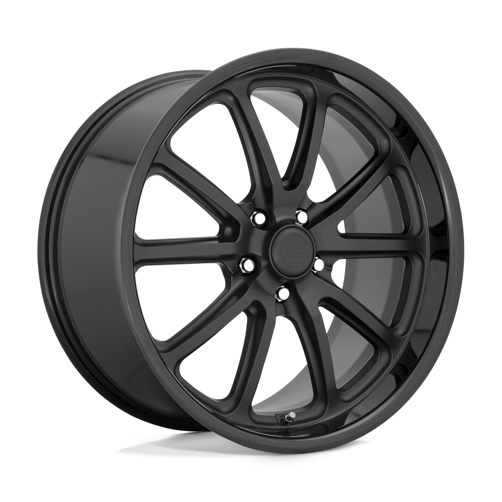 U123 Rambler Gloss Black Matte Black 20x8, 5/5 (5/127) Bolt Pattern, 4.54" Backspace, +1MM Offset, U12320807345