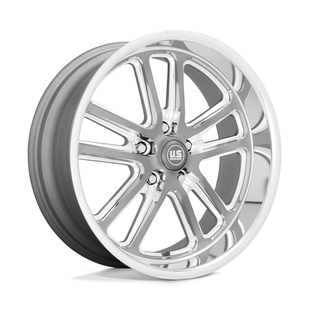 U130 Bullet Textured Gun Metal With Milled Edges 22x11, 5/5 (5/127) Bolt Pattern, 6.71" Backspace, +18MM Offset, U13022117367