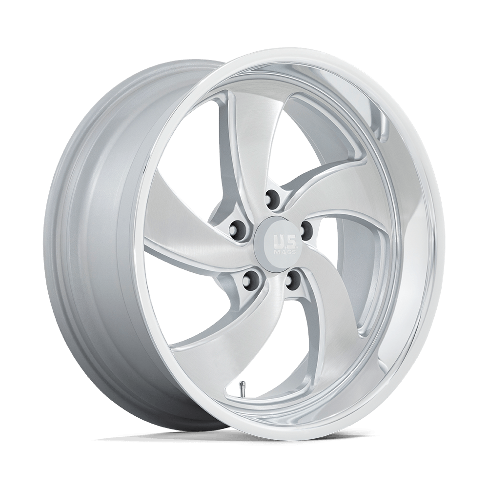 U134 Desparado (Left Directional) Silver Brushed Face Milled Diamond Cut Milled 20x8, 5/5 (5/127) Bolt Pattern, 4.54" Backspace, +1MM Offset, U134208073+01L