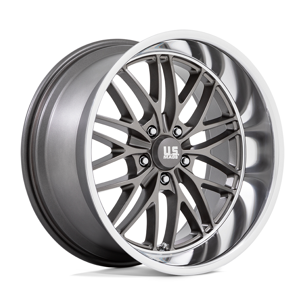 U139 Santa Cruz Anthracite With Diamond Cut Lip 20x8.5, 5/4.75 (5/120.65) Bolt Pattern, 4.99" Backspace, +6MM Offset, U13920856150