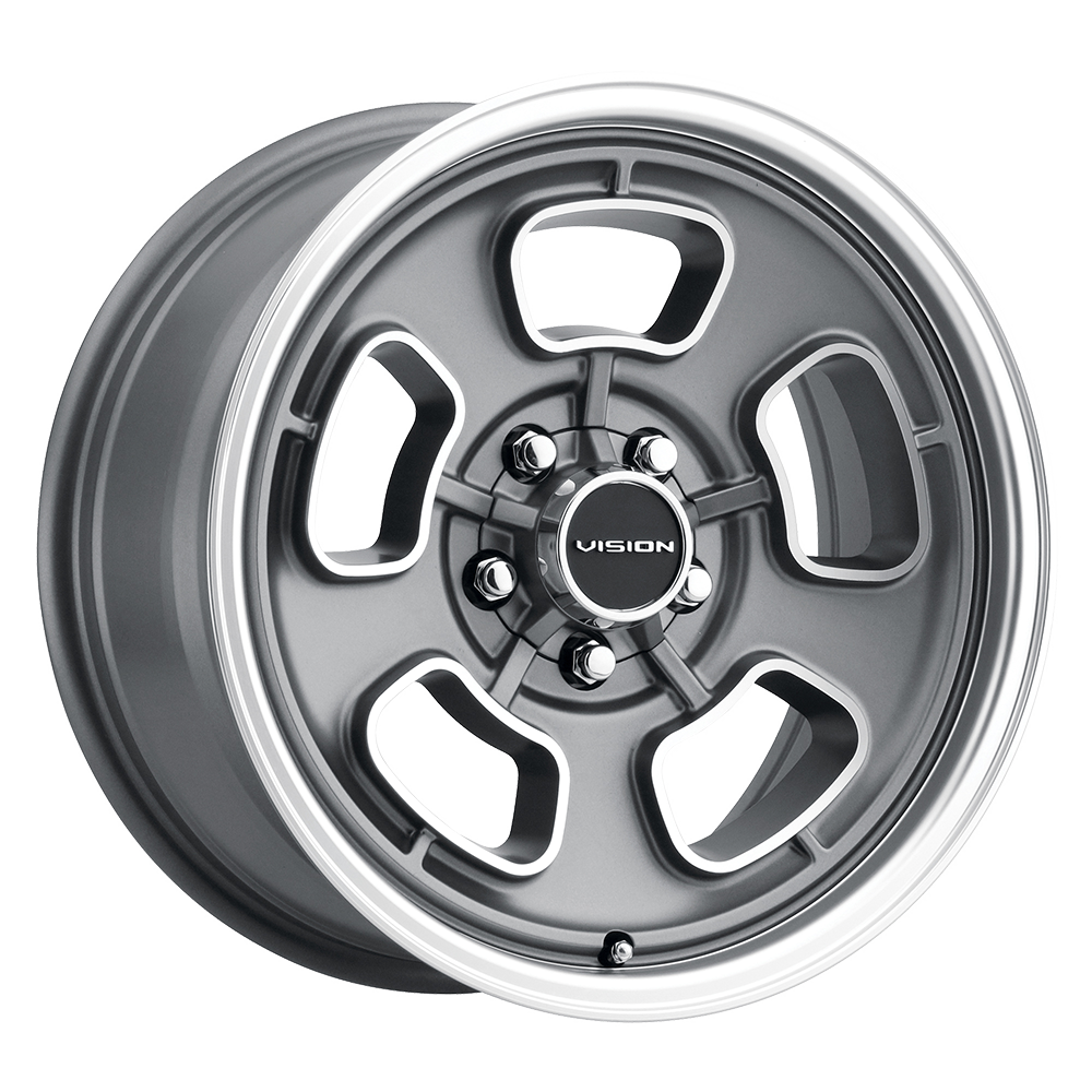 148 Shift Gray, Flat Gray, Machined Lip 17x8, 5x4.75 (5x120.65) Bolt Pattern, 4.5 Backspace, 0MM Offset, 148-7861SGMF0