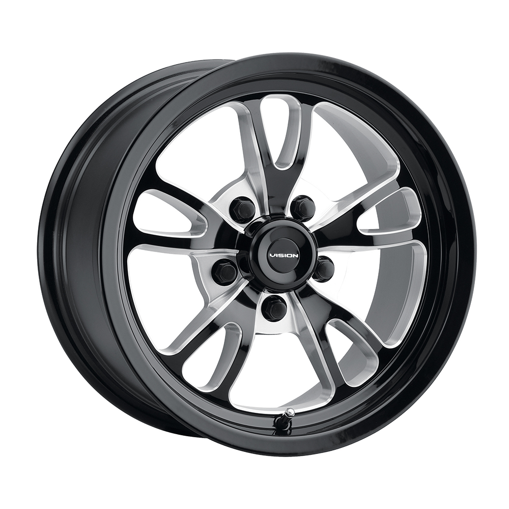 149 Patriot Gloss Black and Milled 15X8, 5x4.5 (5x114.3) Bolt Pattern, 4.50 Backspace, 0MM Offset, 149-5865BMPL0